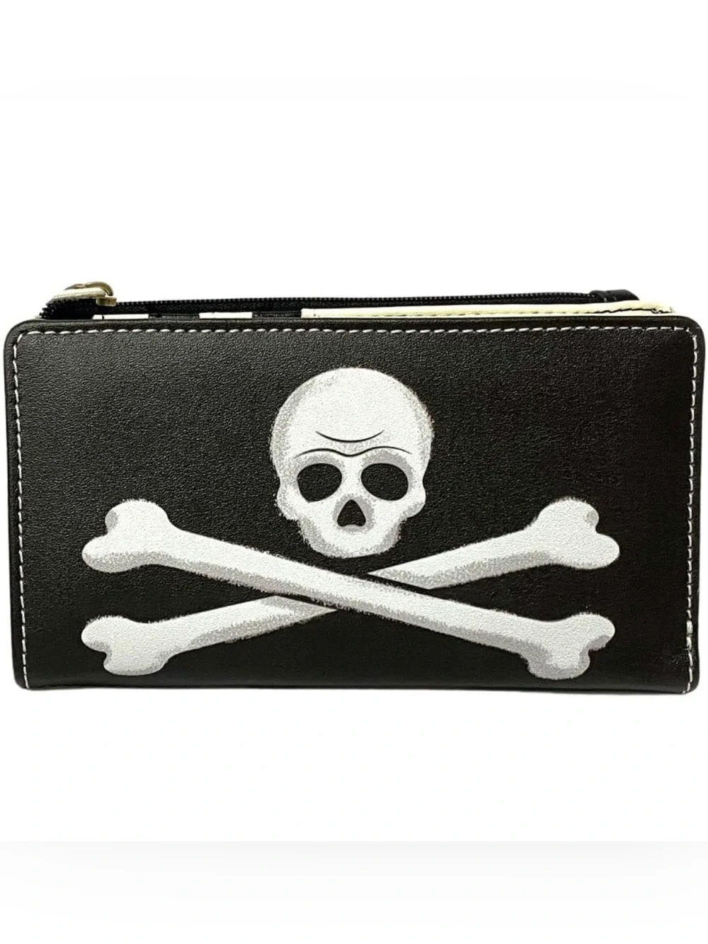 Loungefly- Captain Hook Peter pan Black Skull & Crossbones Wallet